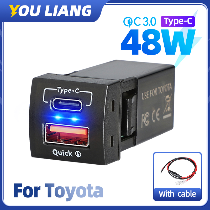 Car Accessories Qc - Szybka ładowarka 48W QC3.0 USB Type-C