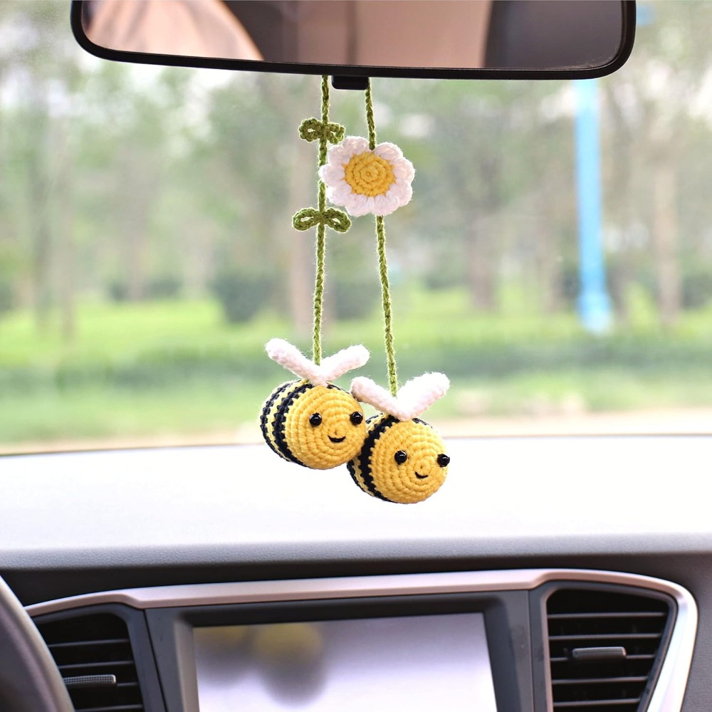 Car Accessories Mirror Hanging - Urocza szydełkowana zawieszka na lusterko wsteczne