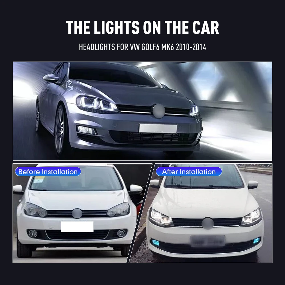 Car Accessories Light - 2 szt. Lampy przednie do stylizacji