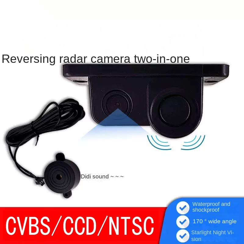 Car Accessories Sound System - JISUIDA samochodowa kamera cofania 2w1 HD