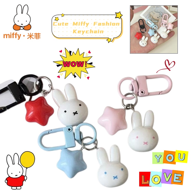 Car Accessories Cute - Uroczy brelok Miffy, słodki królik, zawieszka