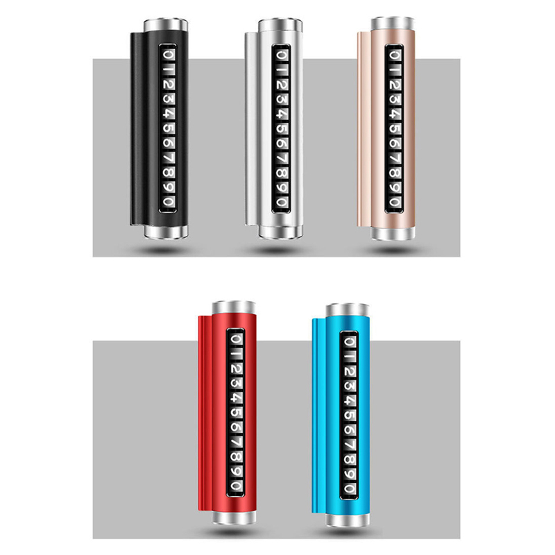 Car Accessories Sticker - Metalowa karta parkingowa tymczasowa z obrotowym