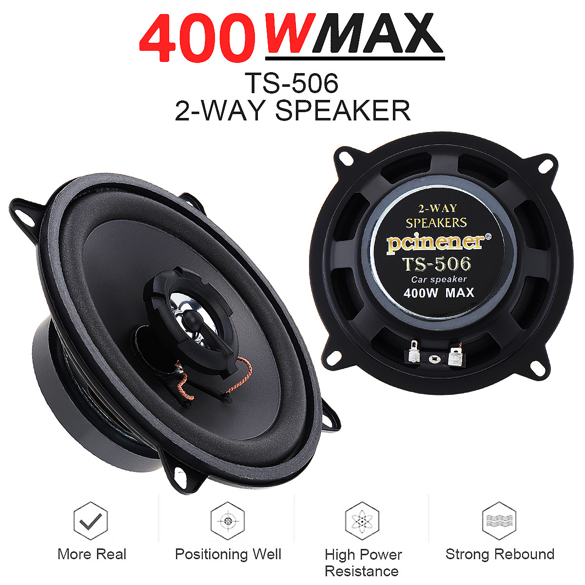 5-calowy 400W / 500W 2-drożny  – Car Accessories Sound System recenzja i cena