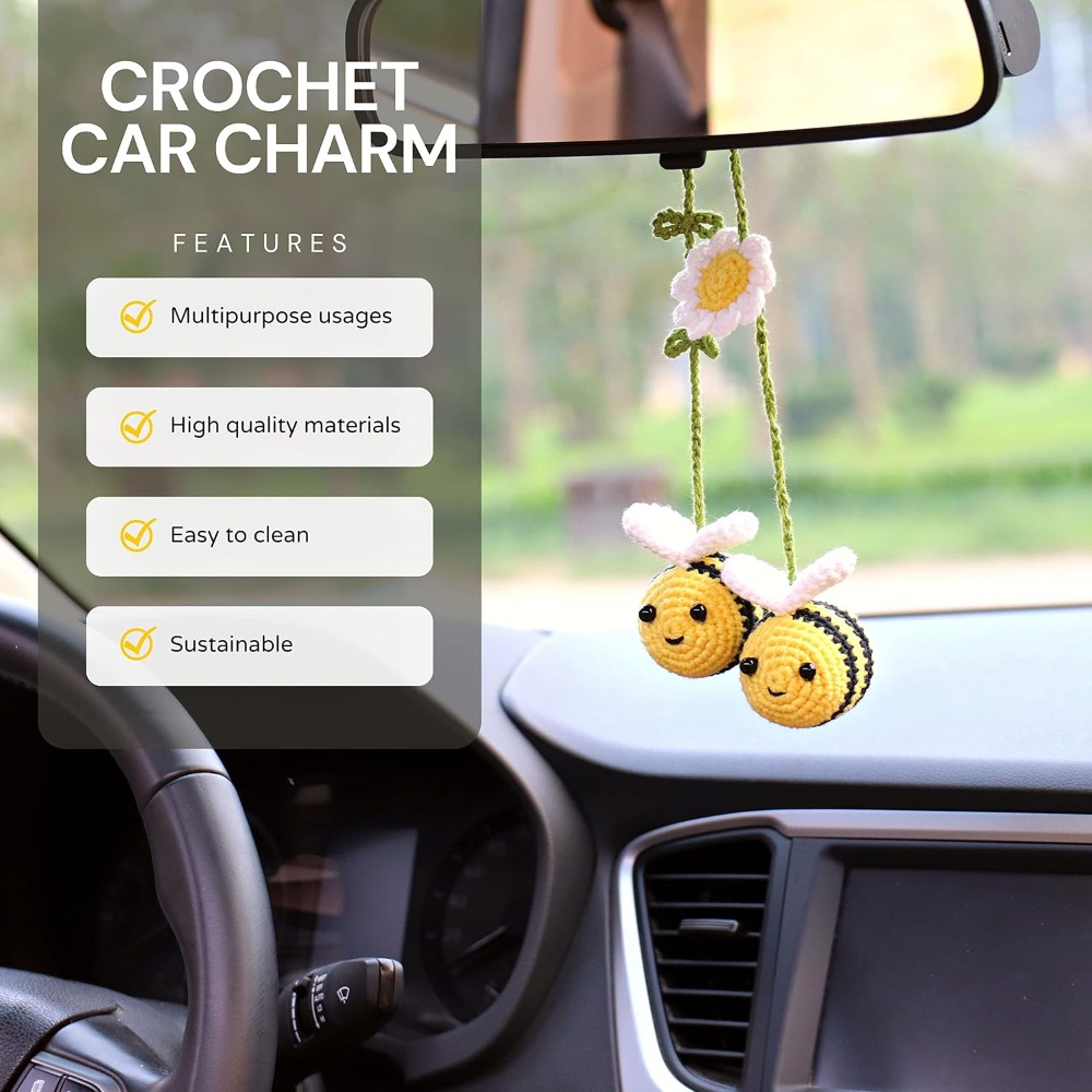 Urocza szydełkowana zawieszka  – Car Accessories Mirror Hanging recenzja i cena