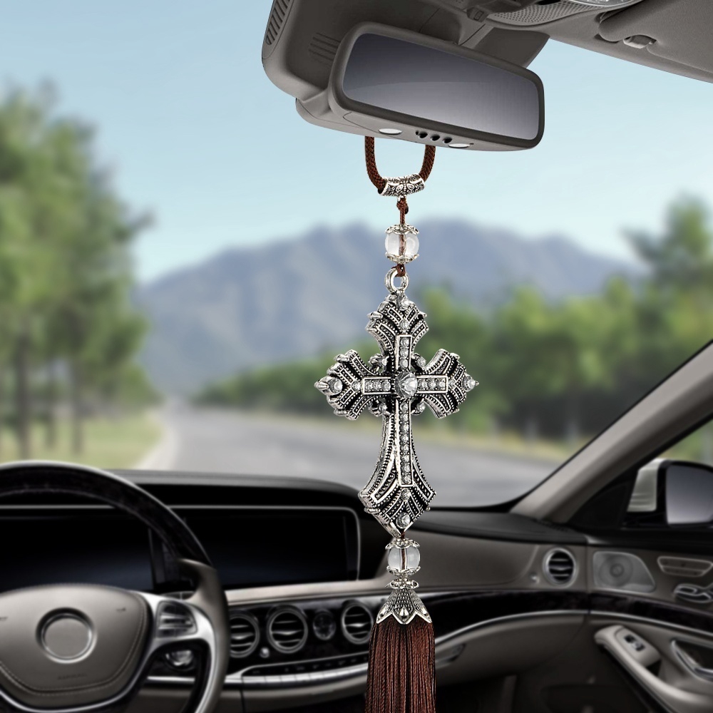 Kryształowy Krzyż z Cyrkoniami – Car Accessories Mirror Hanging recenzja i cena