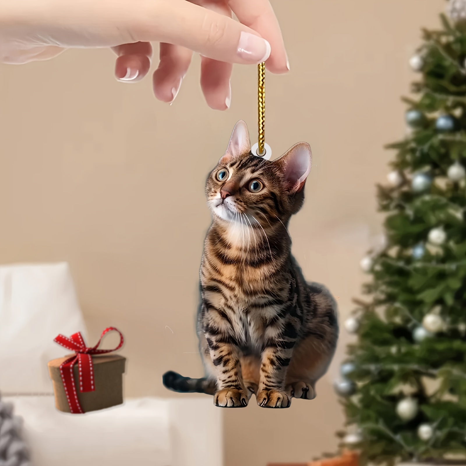 3szt 2D Płaski kot Akrylowa za – Car Accessories Xmas recenzja i cena