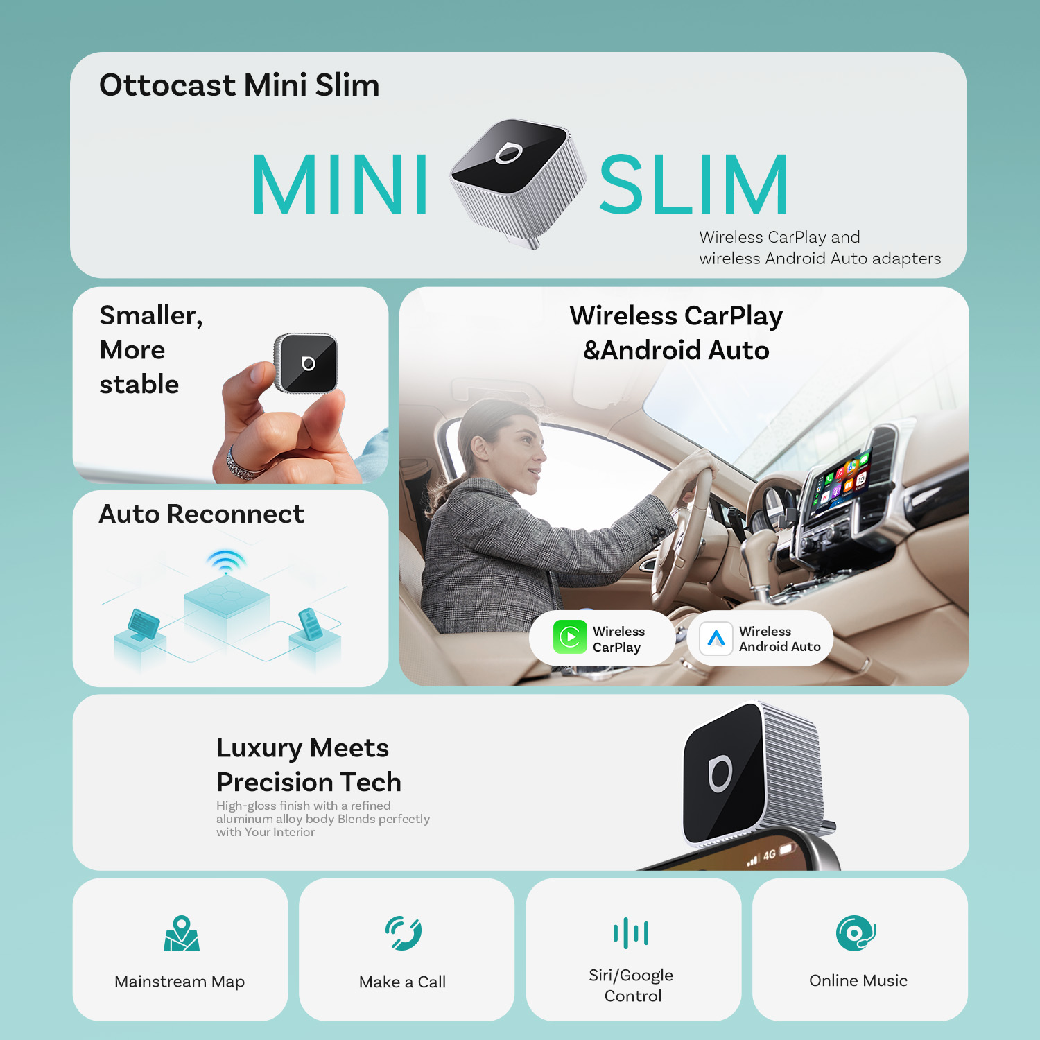 Ottocast Mini Slim Bezprzewodo – Car Accessories Usa recenzja i cena